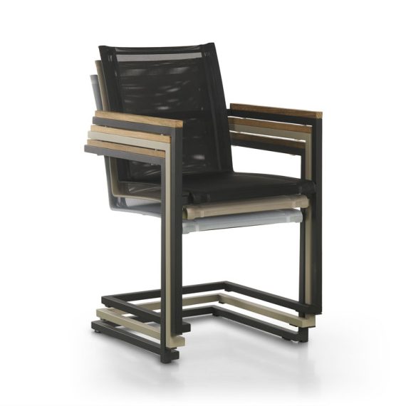 DINING ARMCHAIR BATYLINE - BLACK