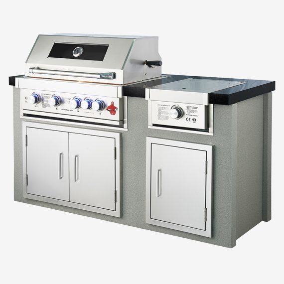 FIBRE CEMENT 4 BURNER/ SIDEBURNER KITCHEN COMBO