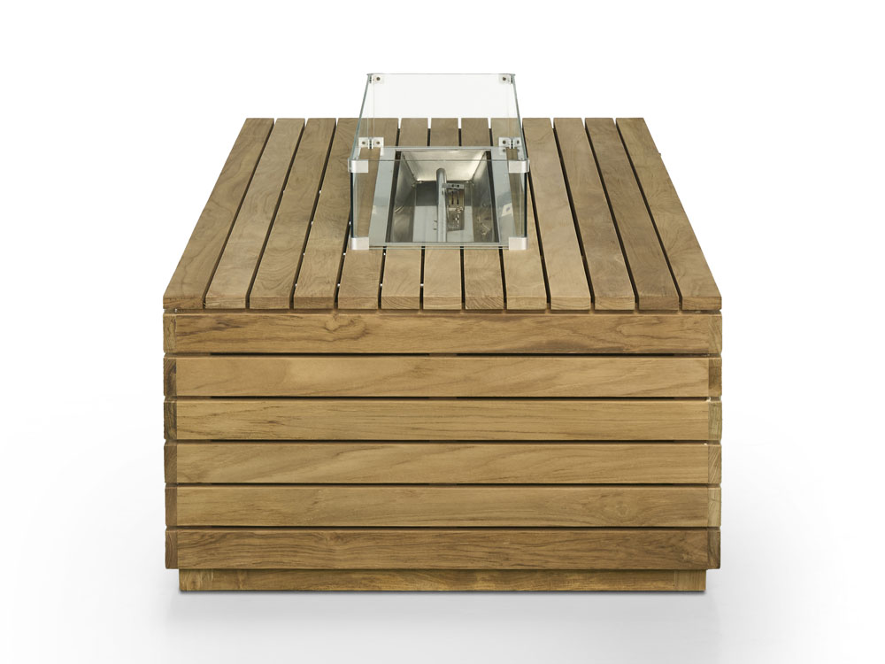 TABLE WOOD WITH FIRE GASS - Image 9